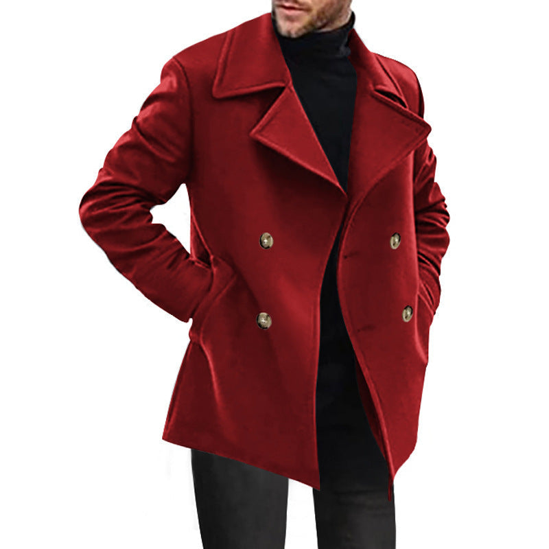 Cabanjacke mit breitem Revers und Taillierung für Herren - Rot