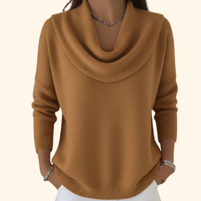 Pullover mit langen Ärmeln und Strickstruktur für Damen
