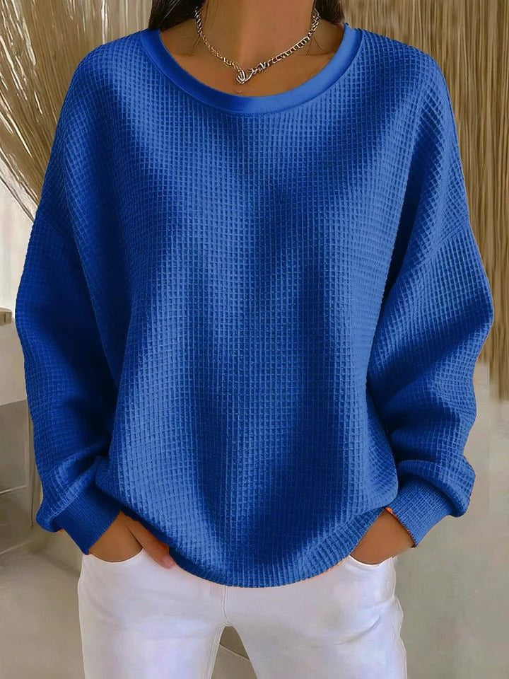 Pullover mit Rippstruktur und weitem Schnitt für Damen
