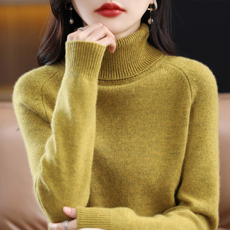 Pullover mit Hochkragen und Raglanärmeln für Damen