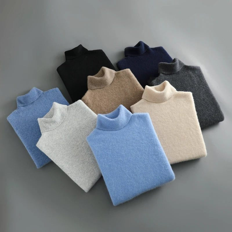 Wollpullover mit Rollkragen und lockerem Schnitt für Damen