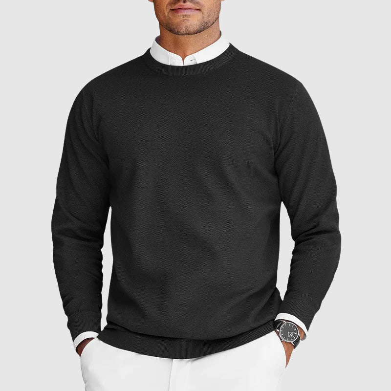 Pullover mit Rundhals und körpernaher Passform für Herren