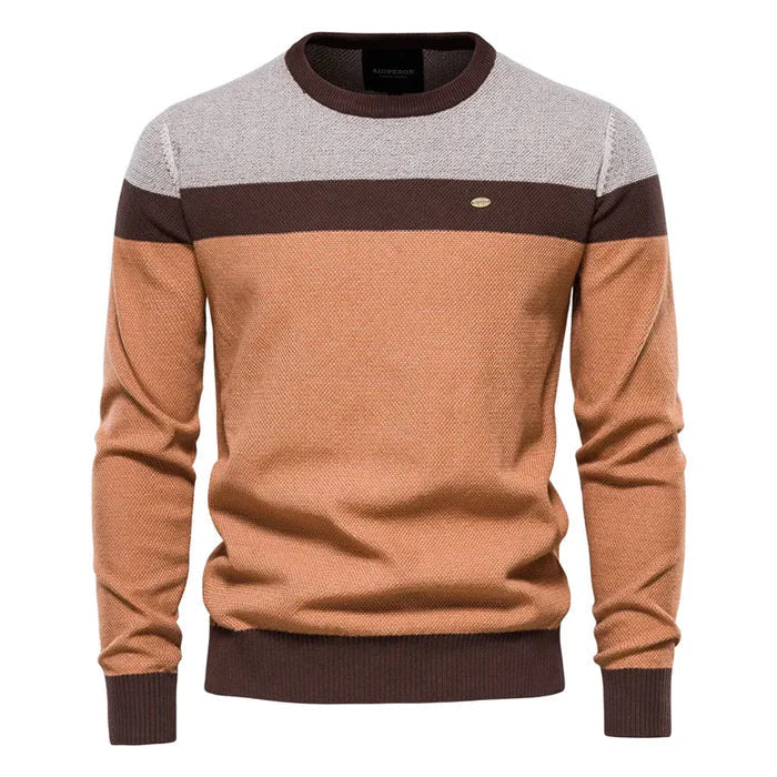 Pullover mit Stickerei und Rippdetails für Herren