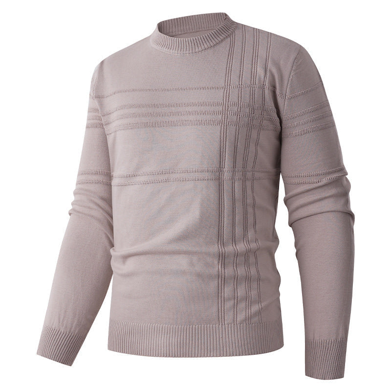 Pullover mit Streifenstruktur und Rundhals für Herren