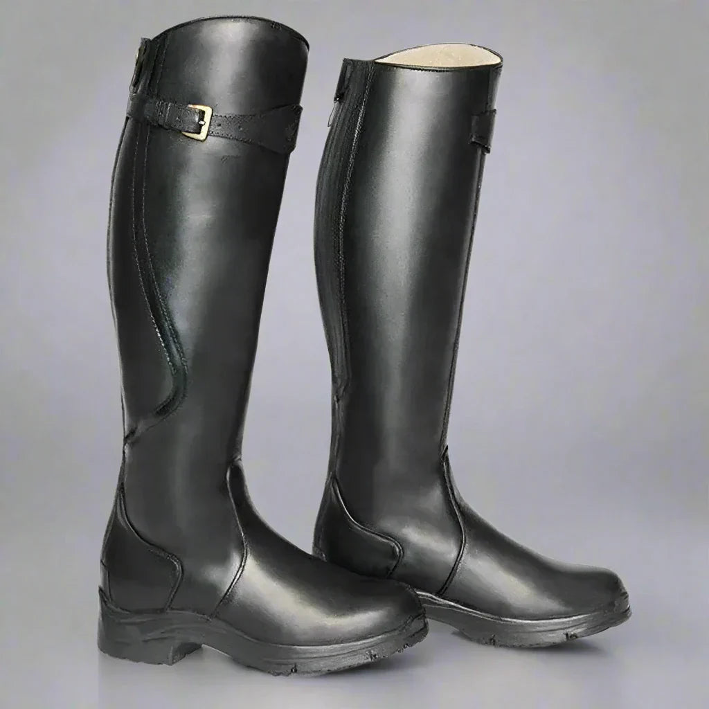 Stiefel mit kniehohem Schaft und Schnalle für Damen
