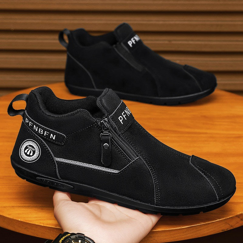 Stiefeletten mit Reißverschluss und Gummisohle für Herren