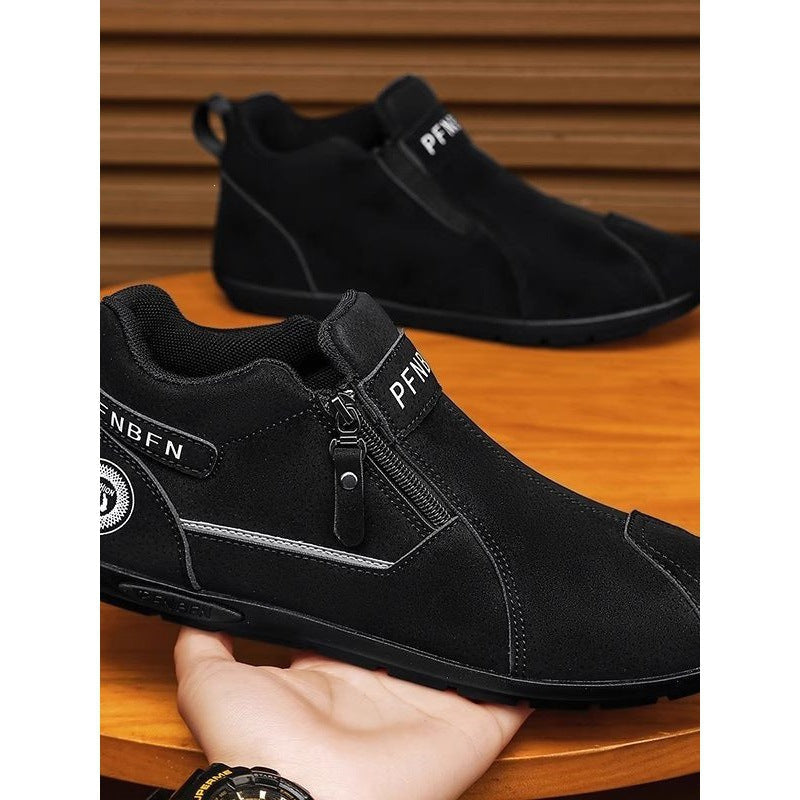 Stiefeletten mit Reißverschluss und Gummisohle für Herren