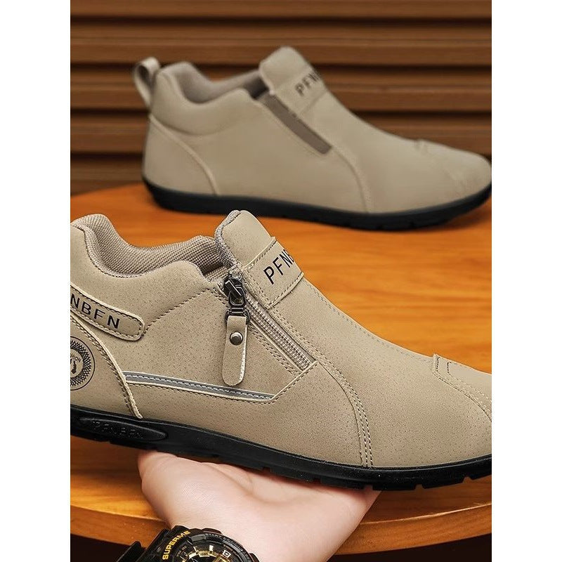 Stiefeletten mit Reißverschluss und Gummisohle für Herren