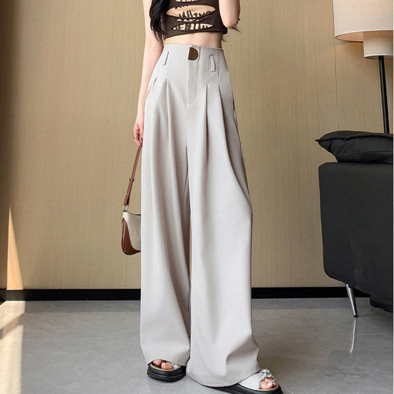 Stoffhose mit hoher Taille und elegantem Schnitt für Damen