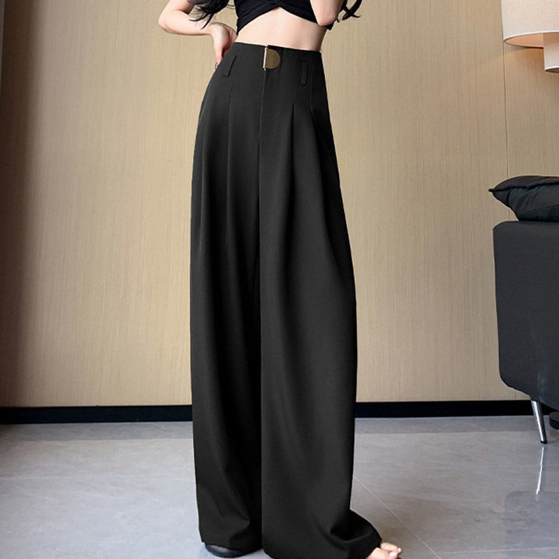 Stoffhose mit hoher Taille und elegantem Schnitt für Damen