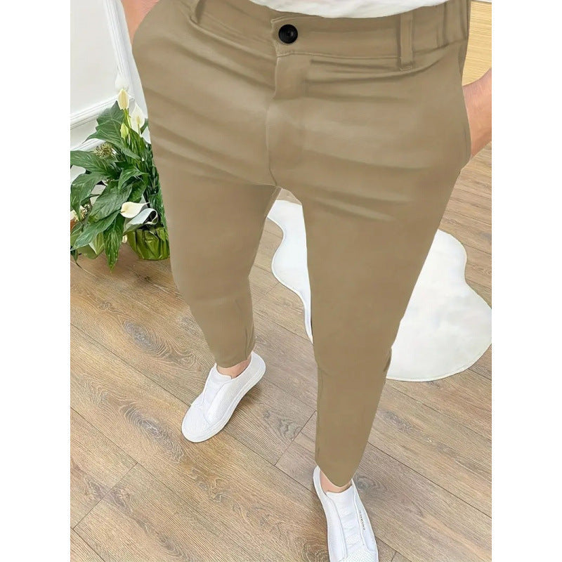 Stoffhose mit schmalem Schnitt und Taschen für Herren