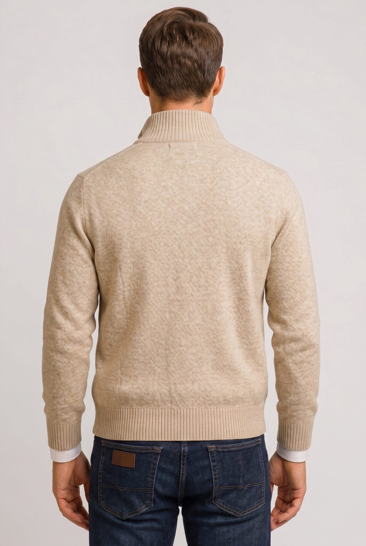 Strickjacke mit Reißverschluss und Rippstruktur für Herren