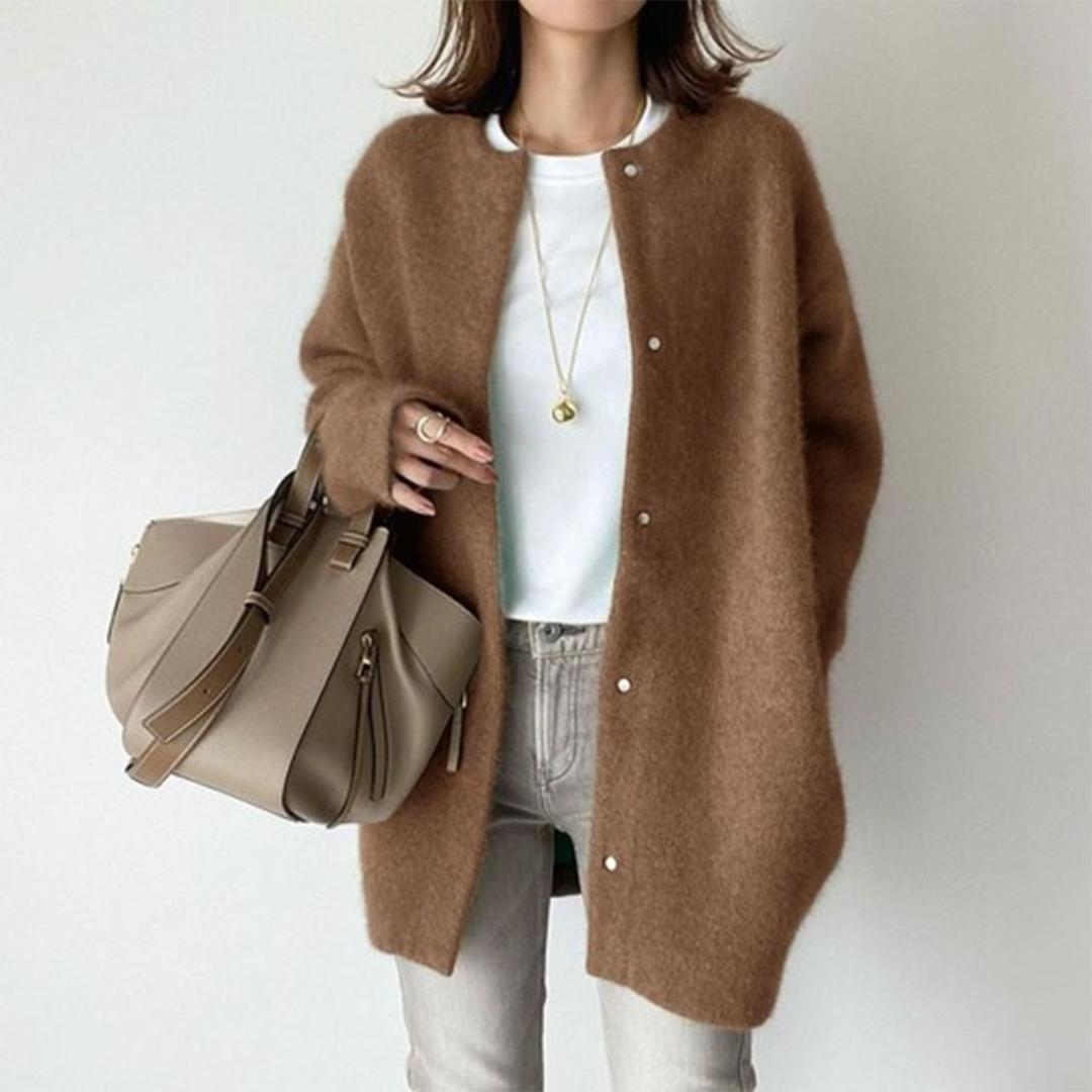 Strickjacke mit Seitentaschen für Damen