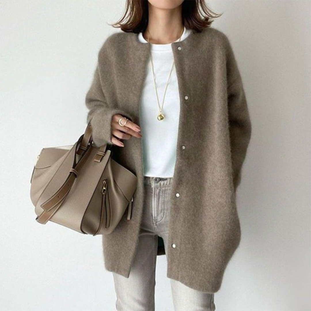 Strickjacke mit Seitentaschen für Damen