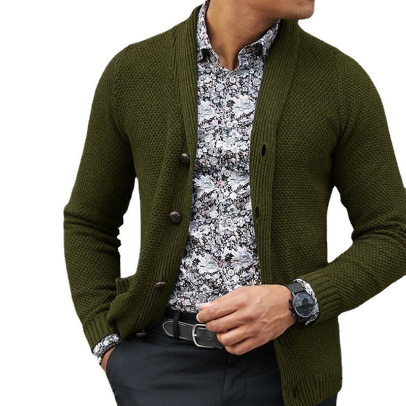 Strickjacke mit Strukturmuster und Knöpfen für Herren