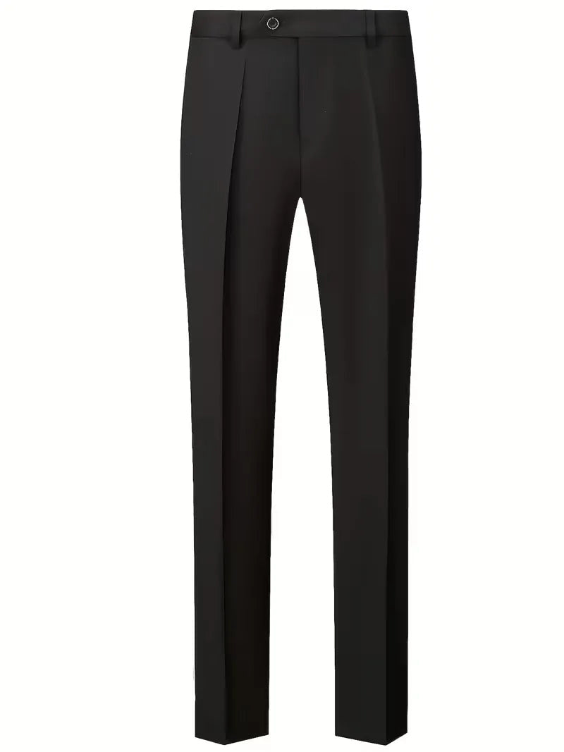 Notch-Lapel Three-Piece Suit with Pointed Waistcoat - Black