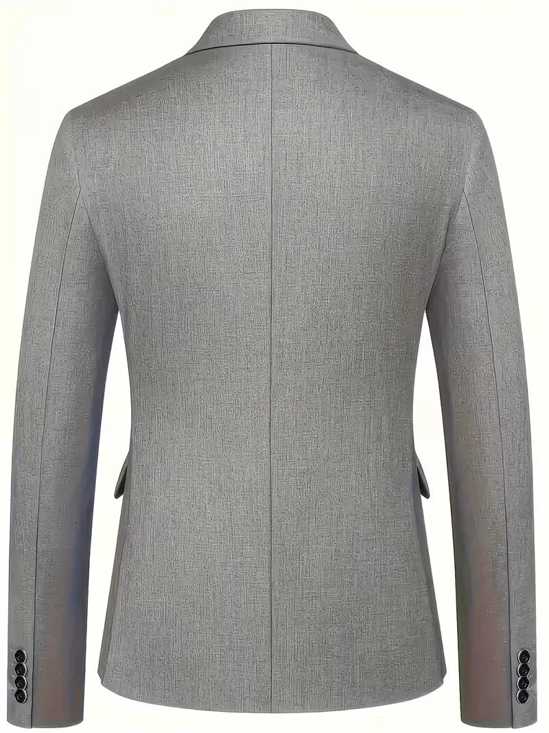 Three-Piece Suit with Double-Breasted Waistcoat - Grey