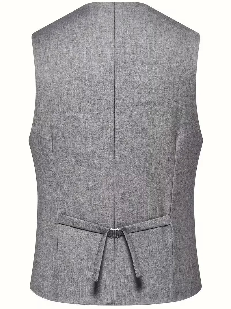 Three-Piece Suit with Double-Breasted Waistcoat - Grey