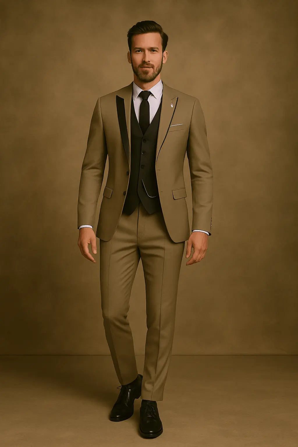 Slim-Fit Notch-Lapel Three-Piece Suit - Grey