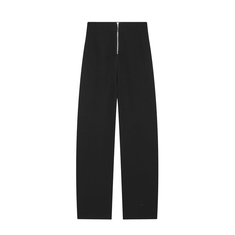 Weite Hose mit hoher Taille und Leistentaschen für Damen