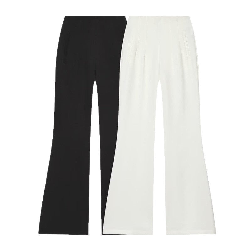 Weite Hose mit hoher Taille und Leistentaschen für Damen