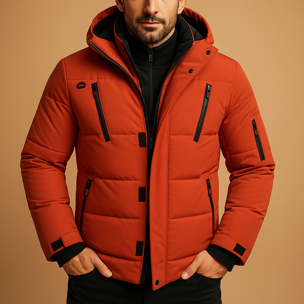 Winterjacke dick gefüttert mit Reißverschluss für Herren