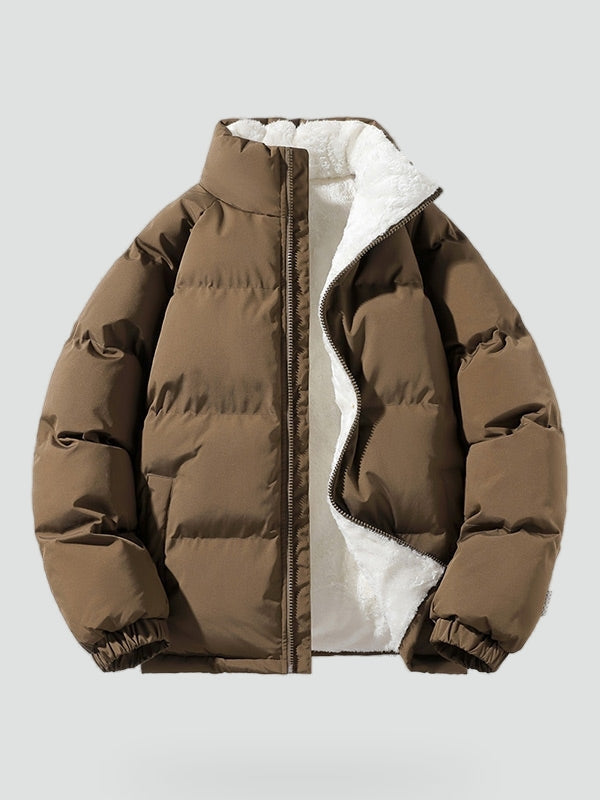 Winterjacke mit Fleecefutter und normaler Passform für Herren