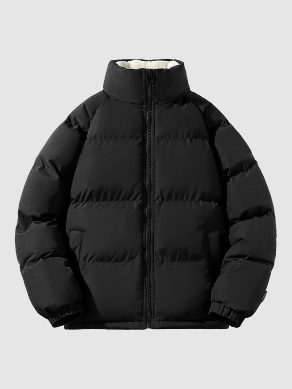 Winterjacke Herren mit Fleecefutter, wasserdicht und hüftlang