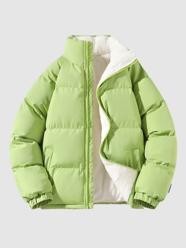Winterjacke Herren mit Fleecefutter, wasserdicht und hüftlang - Grün