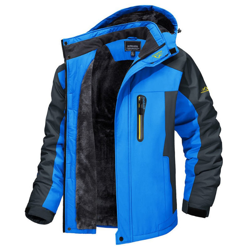 Winterjacke mit Fleecefutter und Reißverschlusstaschen für Herren