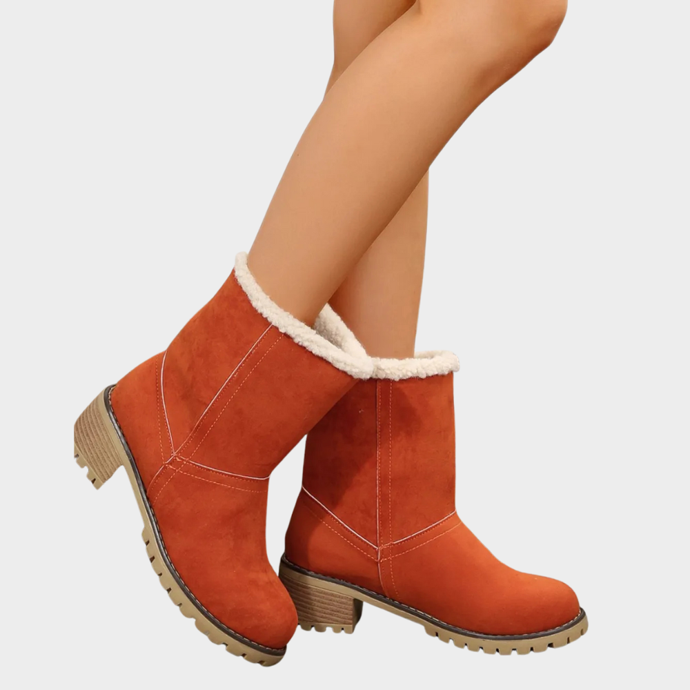 Winterstiefel mit Mittelabsatz und Fütterung für Damen