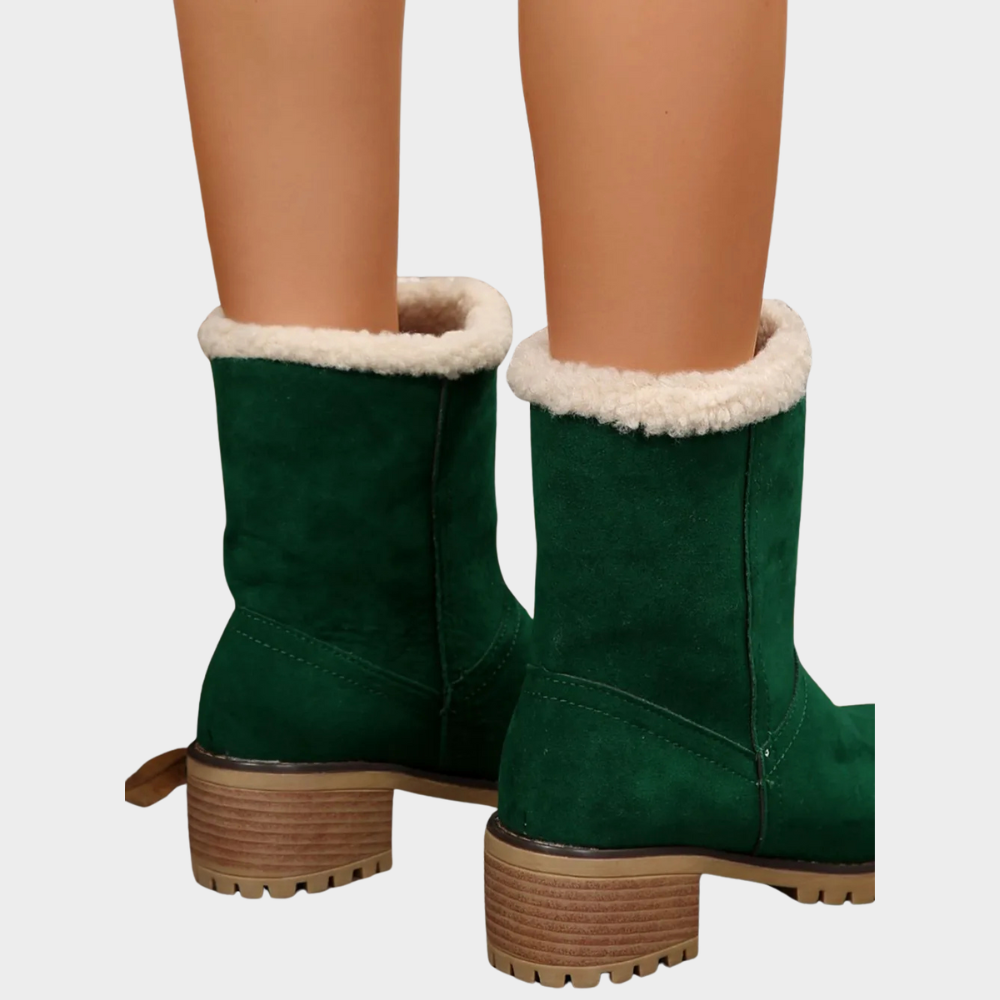 Winterstiefel mit Mittelabsatz und Fütterung für Damen