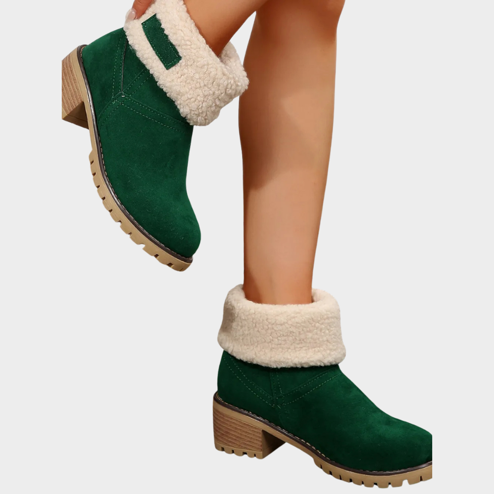 Winterstiefel mit Mittelabsatz und Fütterung für Damen