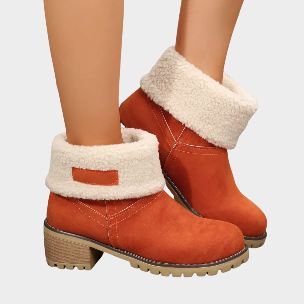 Winterstiefel mit Mittelabsatz und Fütterung für Damen