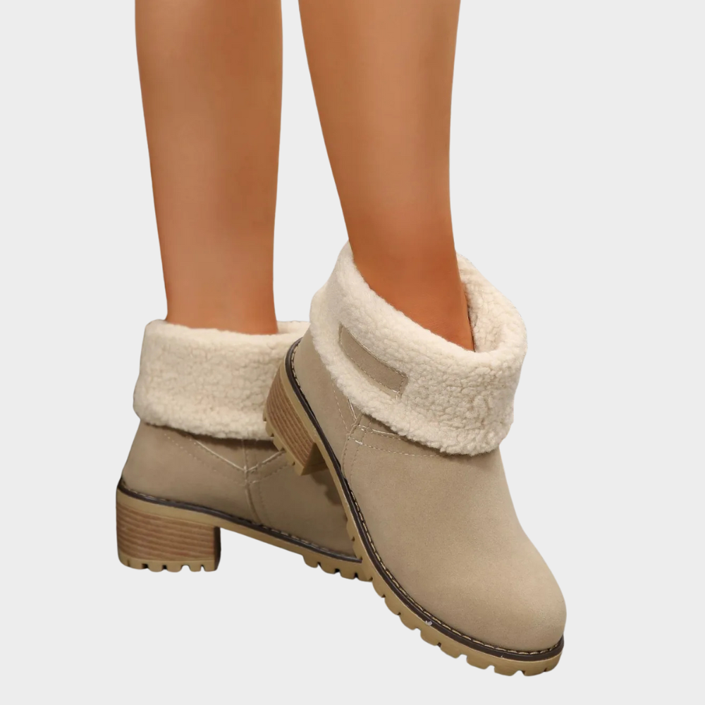 Winterstiefel mit Mittelabsatz und Fütterung für Damen