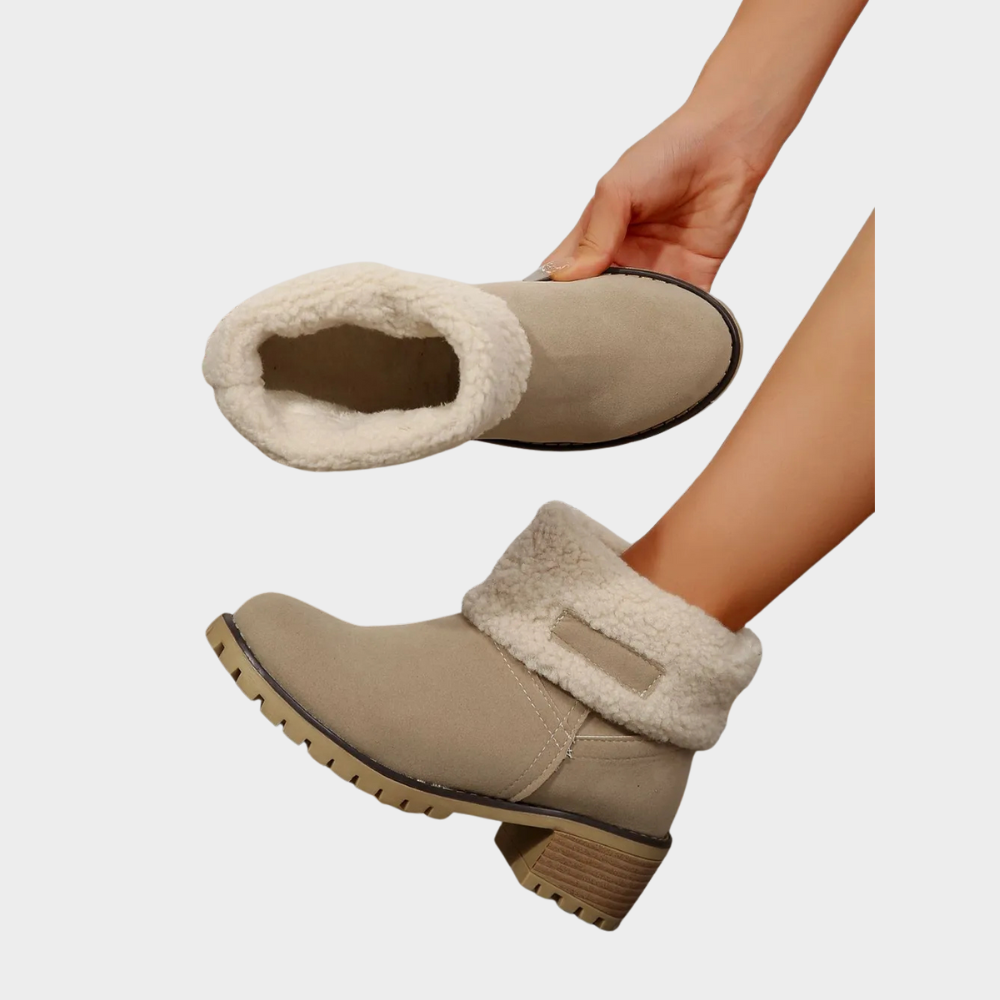 Winterstiefel mit Mittelabsatz und Fütterung für Damen