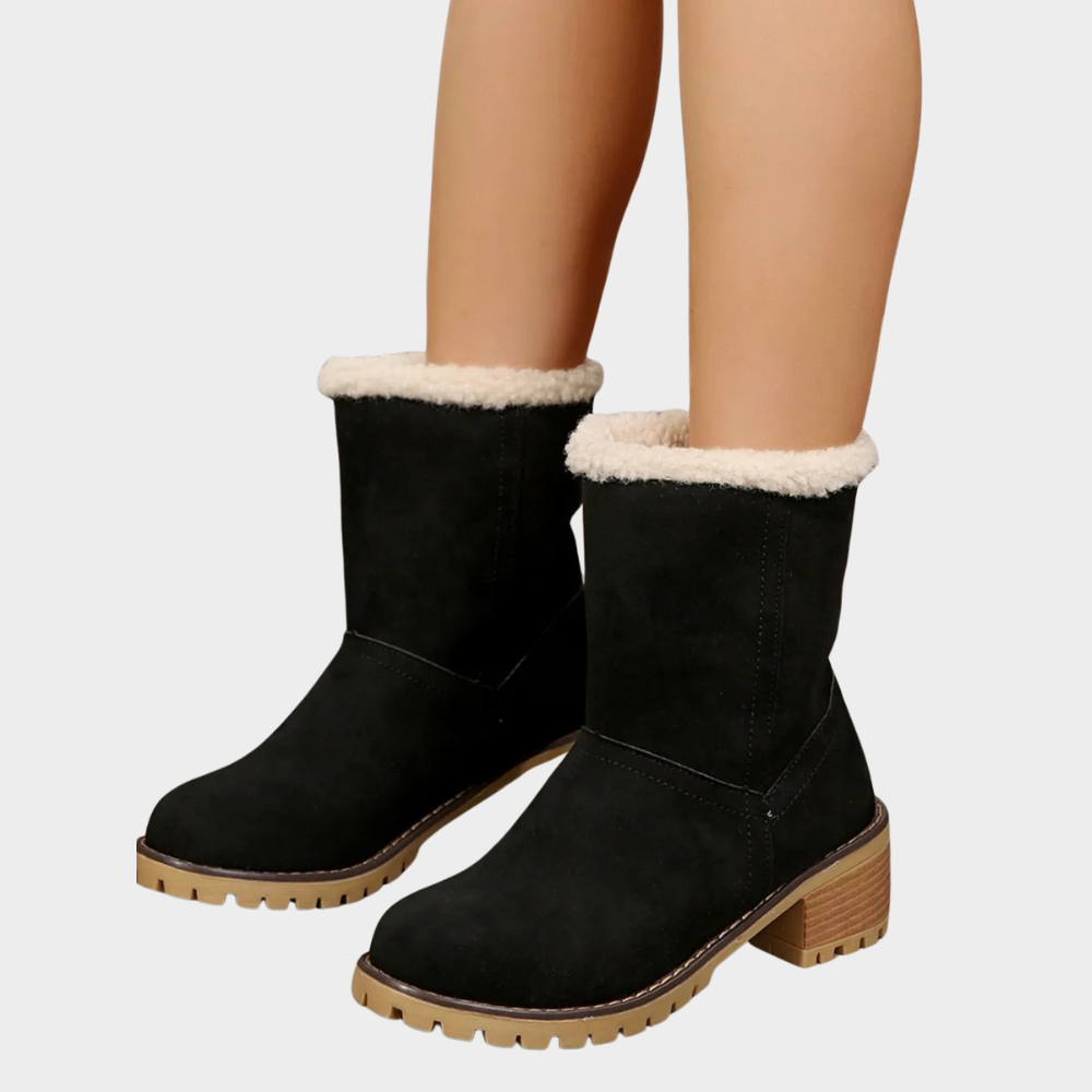 Winterstiefel mit Mittelabsatz und Fütterung für Damen