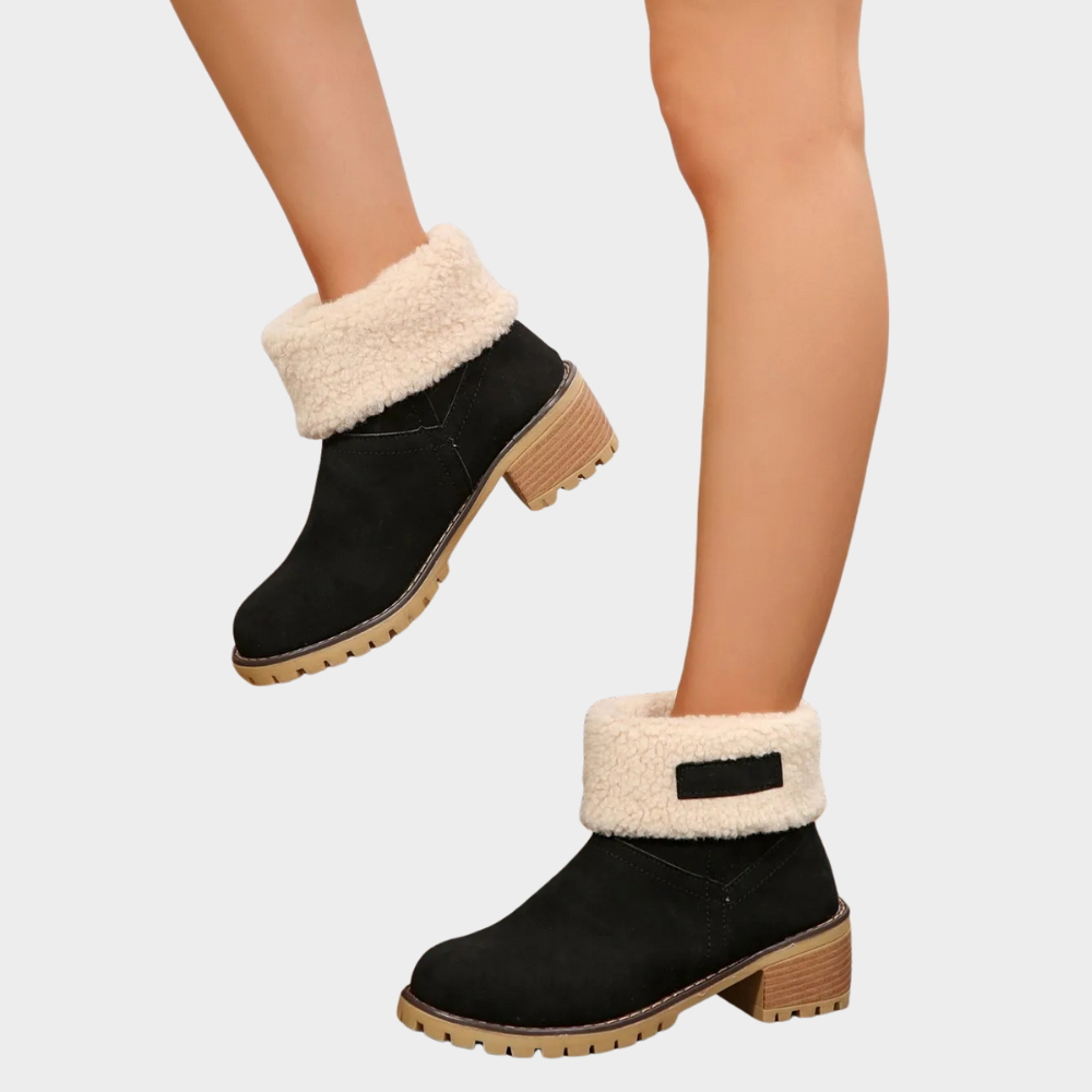Winterstiefel mit Mittelabsatz und Fütterung für Damen