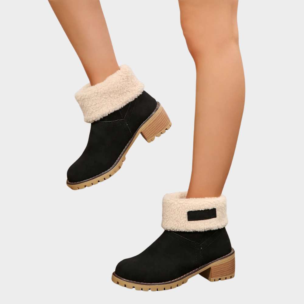 Winterstiefel mit Mittelabsatz und Fütterung für Damen