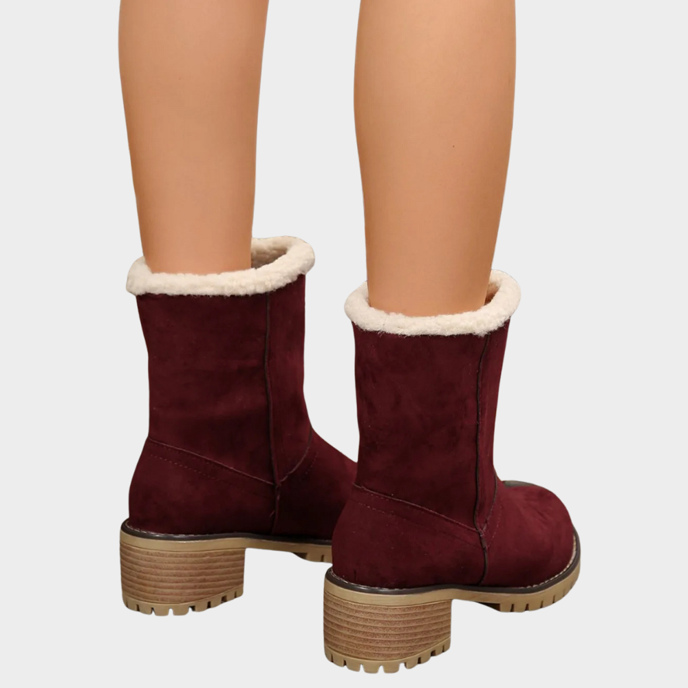 Winterstiefel mit Mittelabsatz und Fütterung für Damen
