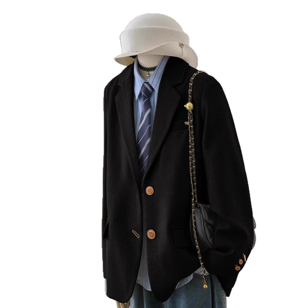 Wollblazer mit Revers und zwei Knöpfen für Damen