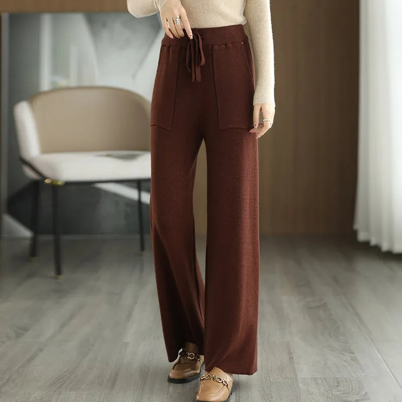Wollhose mit weitem Schnitt für Damen