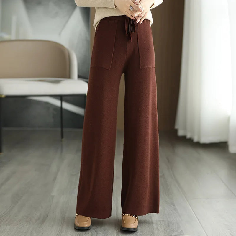 Wollhose mit weitem Schnitt für Damen