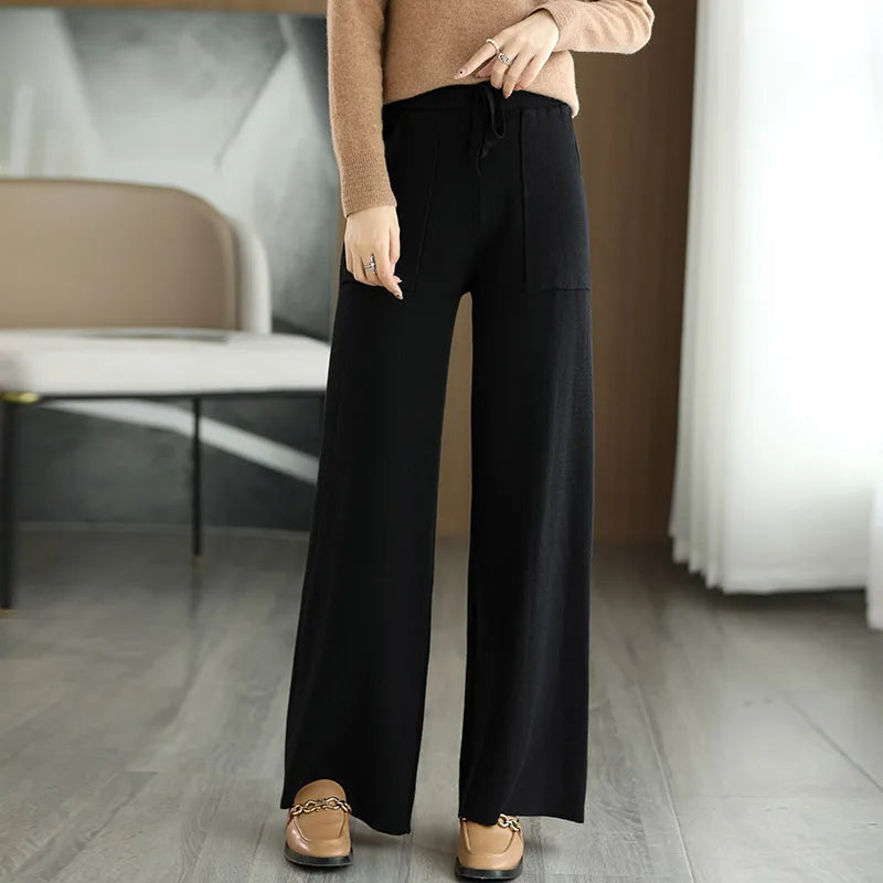 Wollhose mit weitem Schnitt für Damen