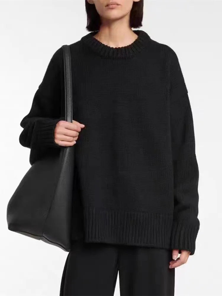Wollpullover aus Merinowolle in mittlerer Länge für Damen